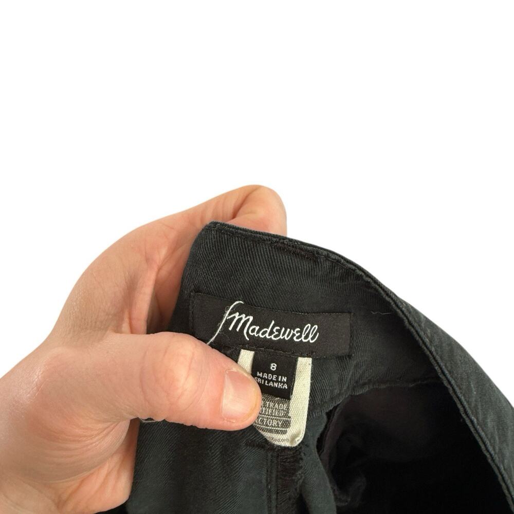 Madewell Harlow Wide Leg Pant Drapey Twill True Black Lyocell Linen Womens 8 - Picture 6 of 8